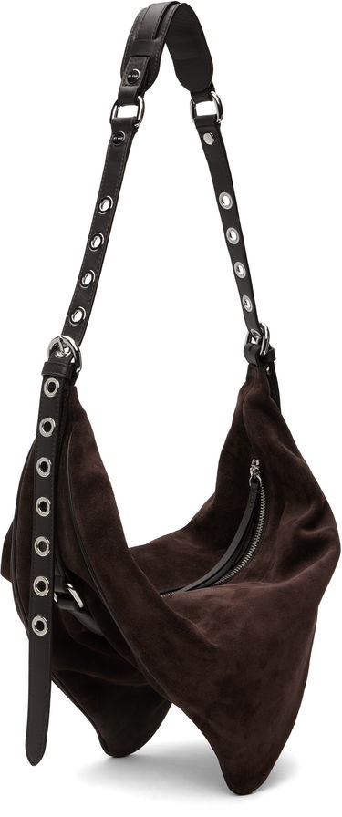 Taška cez rameno BY FAR BY FAR Trayana Suede & Nappa Leather Shoulder Bag Hnedá | MWBSB063MM050BR054PL, 2