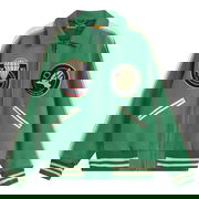 Patched Striped Military Jacket