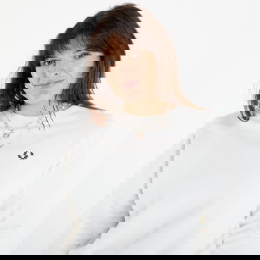 Mikina Fred Perry Tipped Sweatshirt Biela | G1148 129, 1