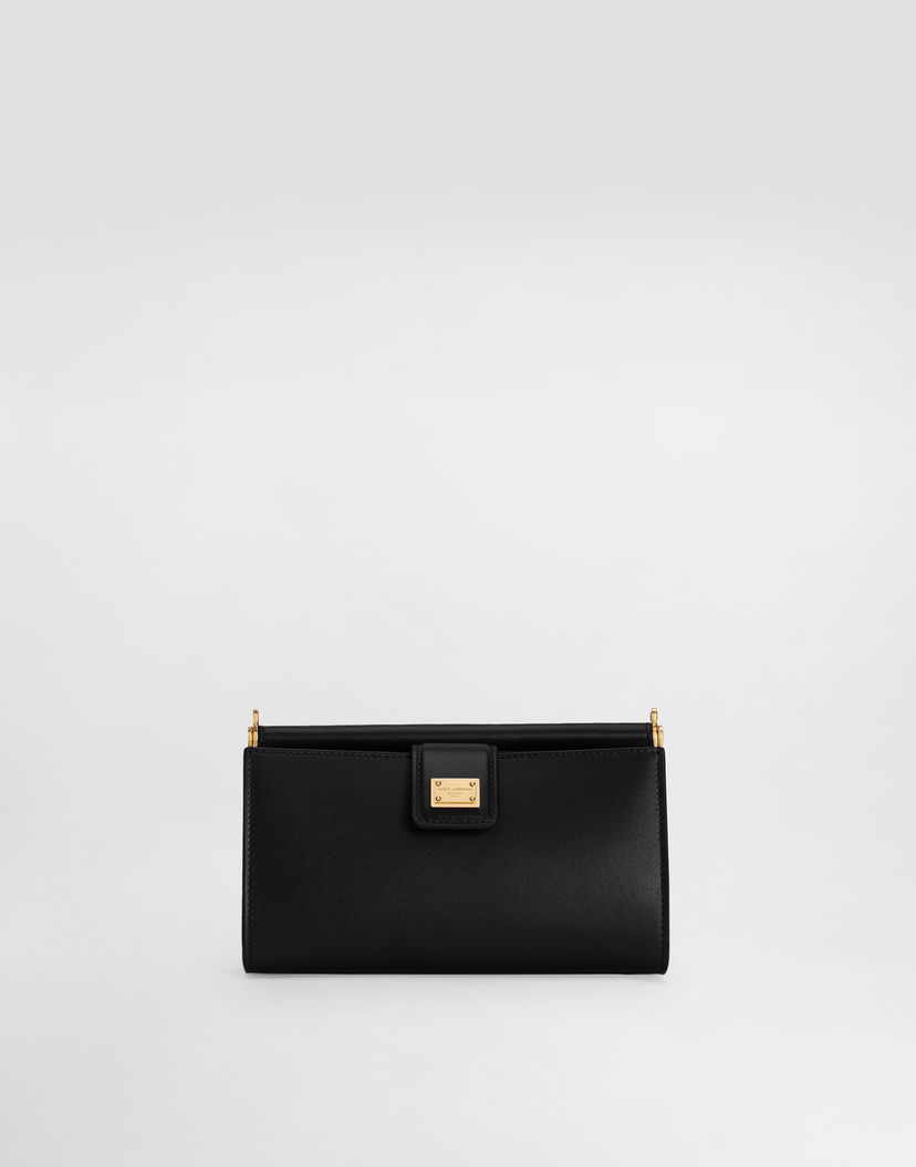 Kabelka Dolce & Gabbana Dolce & Gabbana Plongé Calfskin Phone Bag Čierna | BI3367A9S2580999