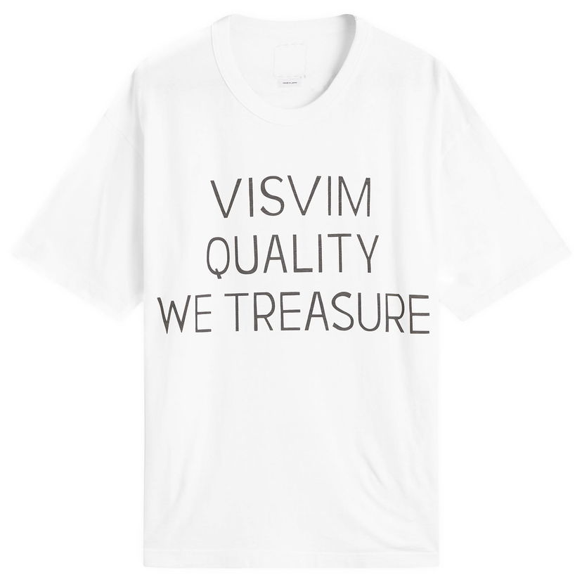 Tričko visvim Jumbo T-Shirt with 'VISVIM QUALITY WE TREASURE' print, Size Large Biela | 0125205010016-WHT