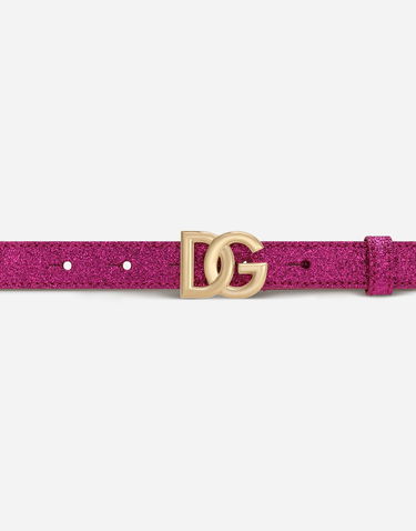 Opasok Dolce & Gabbana Dolce & Gabbana DG Logo Glitter Belt Ružová | EE0062AF22080422, 2