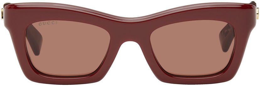 Slnečné okuliare Gucci Burgundy Rectangular Sunglasses Vínová | GG1773S-003