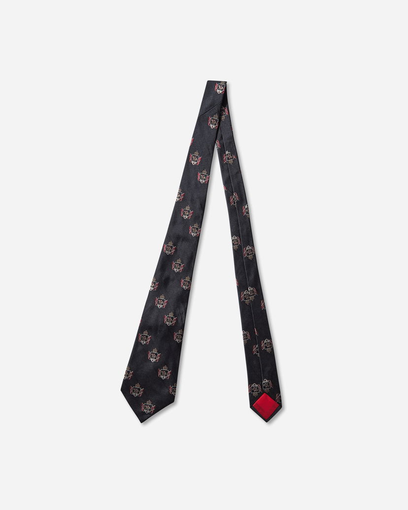 Doplnky Junya Watanabe Silk Tie with Crest Pattern Čierna | WP-K408-W25 1