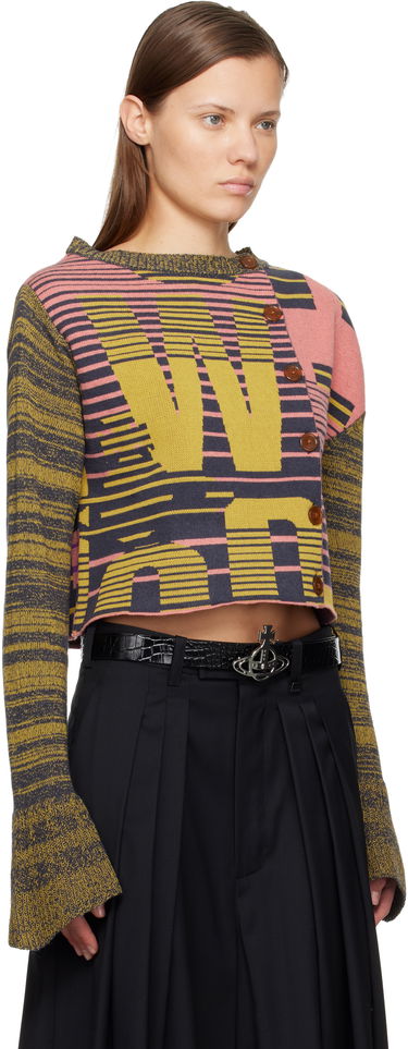 Sveter Vivienne Westwood Vivienne Westwood Bruno Cropped Patterned Knit Cardigan Rôznofarebný | 1803006X-Y0043-, 1