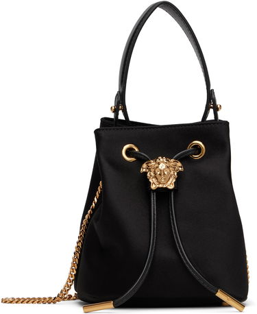 Kabelka Versace Versace 'La Medusa' Satin Mini Bucket Bag Čierna | 1017754_1A11479, 0