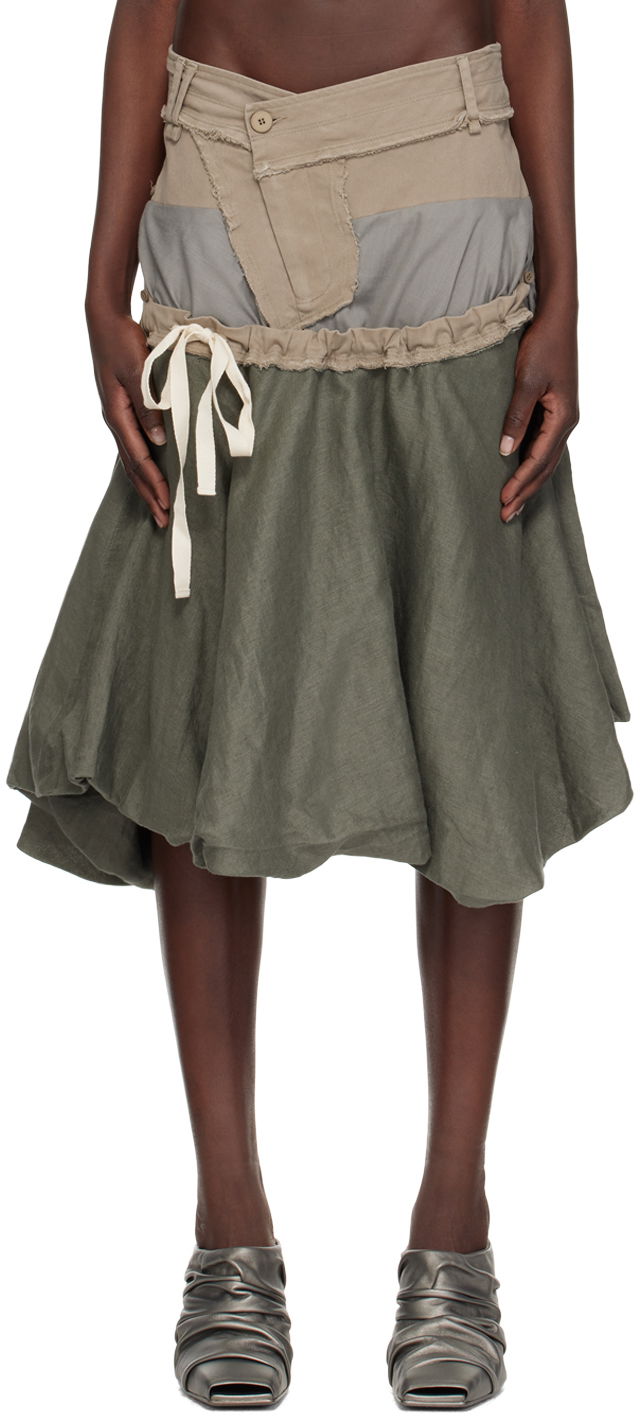 Sukňa Ottolinger Ottolinger Layered Midi Skirt Zelené | 0903901, 0