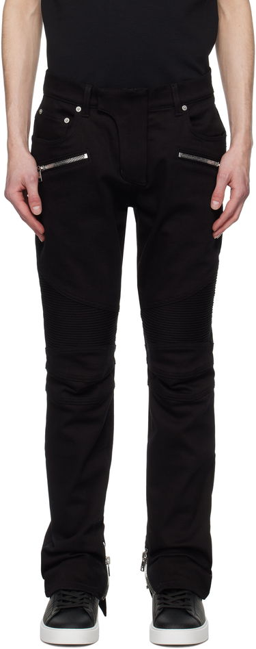 Džínsy Balmain Balmain Slim-Fit Biker Jeans Čierna | EH1MG115DF63, 0