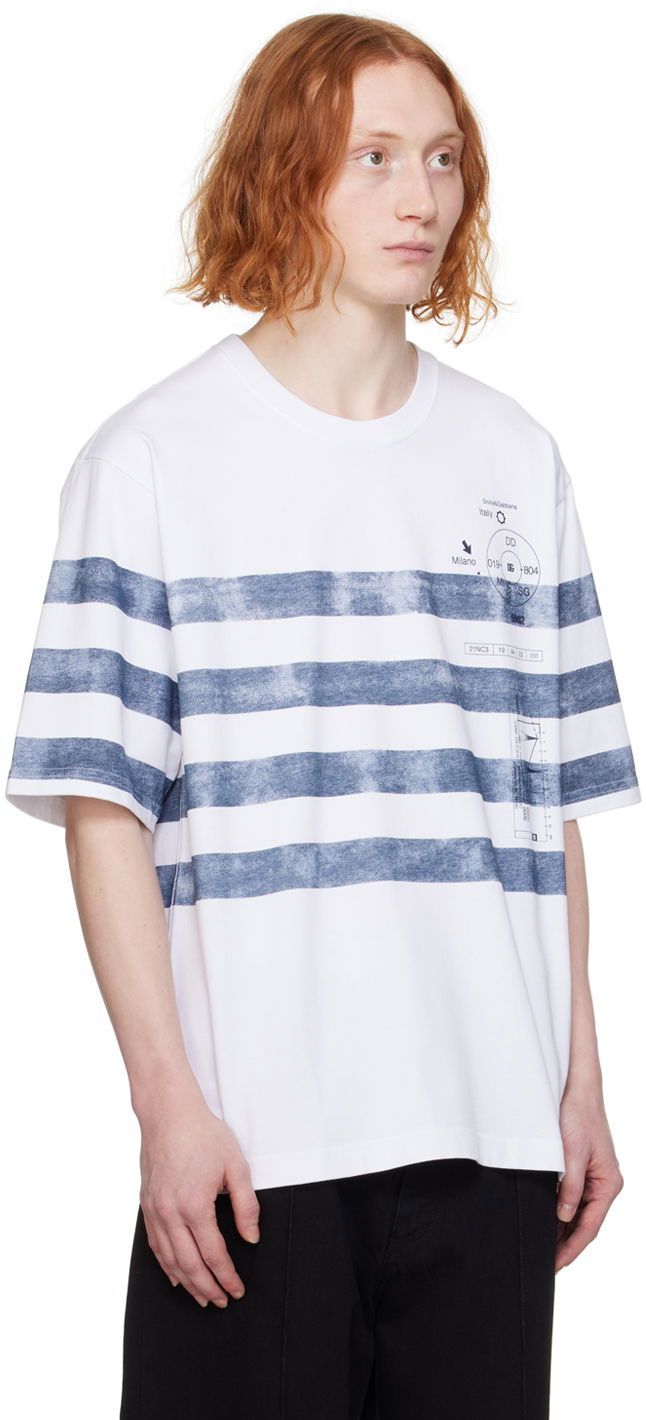 Tričko Dolce & Gabbana Marina Stripe T-Shirt Biela | G8PB8TG7K4Q-W0800, 1