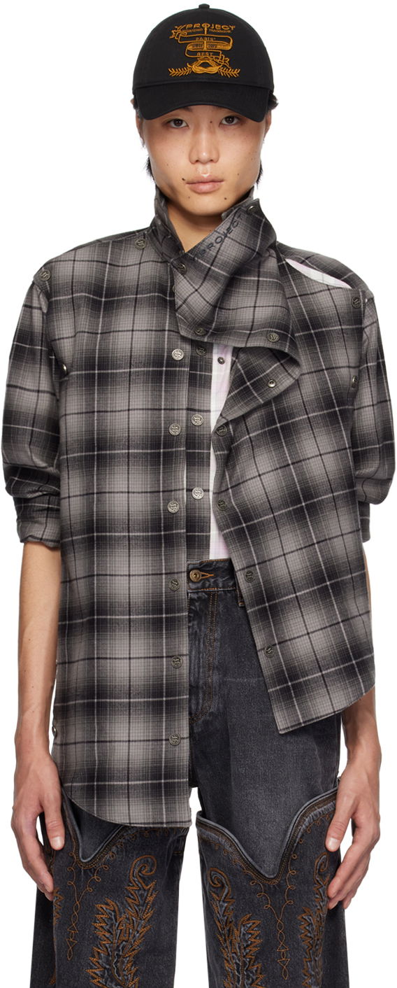 Detachable Plaid Shirt