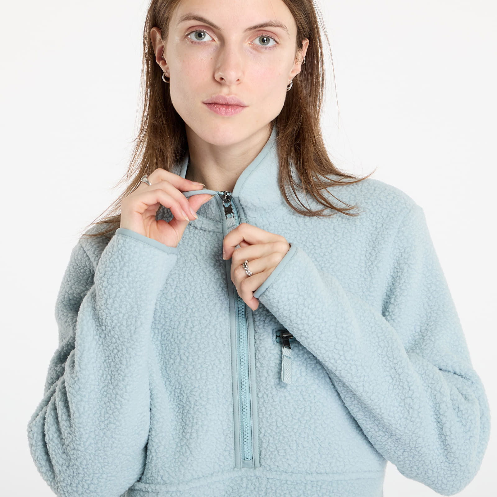 Sweatshirt Retro Pile Marsupial Thermal Blue