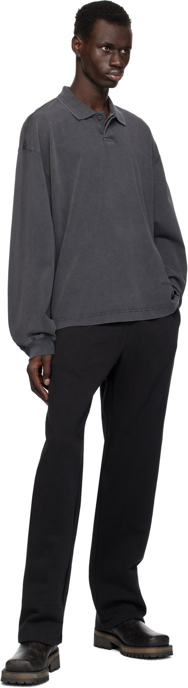 Polo tričko Alexander Wang Alexander Wang Long Sleeve Polo Šedá | 6CC1251072, 3