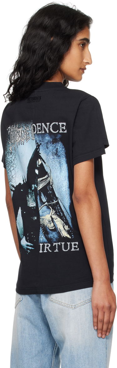 Tričko VETEMENTS VETEMENTS Cradle of Filth Cut-Up Fitted T-Shirt Čierna | WCF76TR960BB, 2