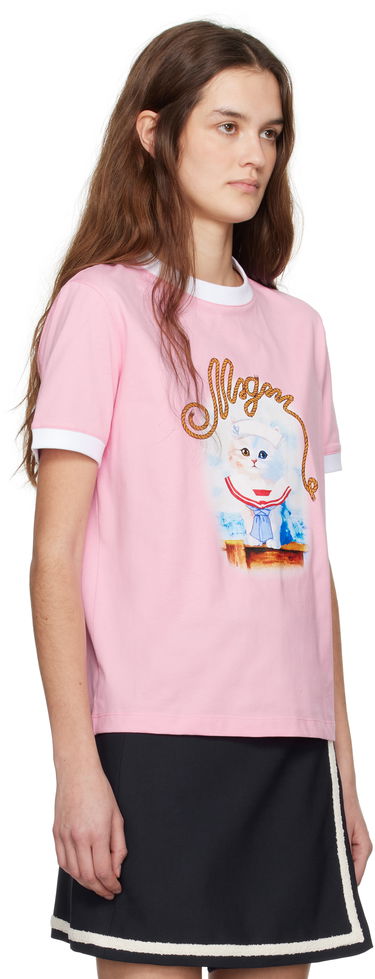 Tričko MSGM White Graphic Print T-Shirt Biela | 3841MDM152 257002, 4