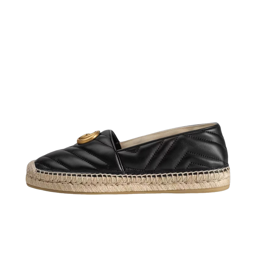 Tenisky a topánky Gucci Double G Espadrille 'Black' Leather Čierna | 551890 BKO00 1000