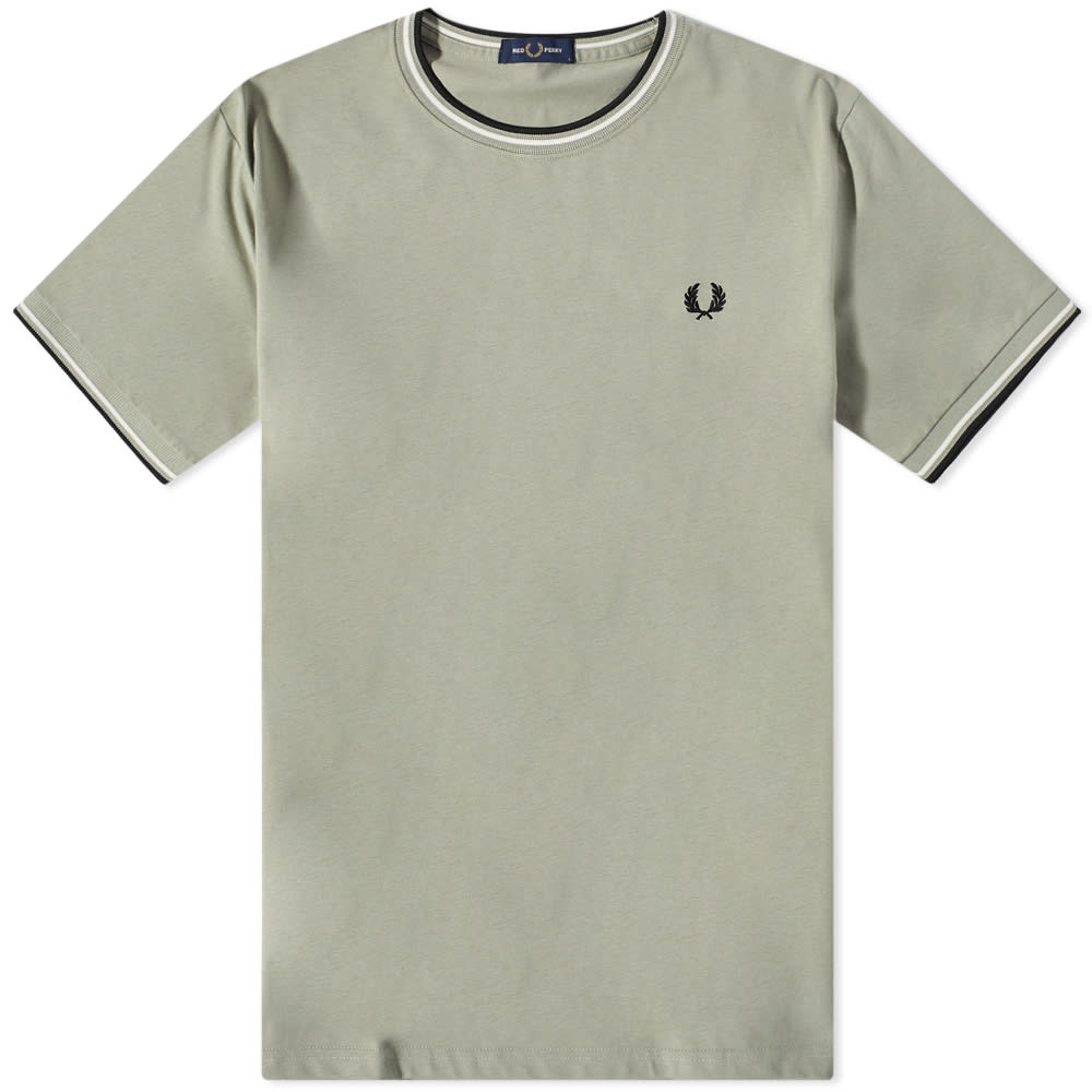Tričko Fred Perry Twin Tipped Tee Zelené | M1588-R89, 0