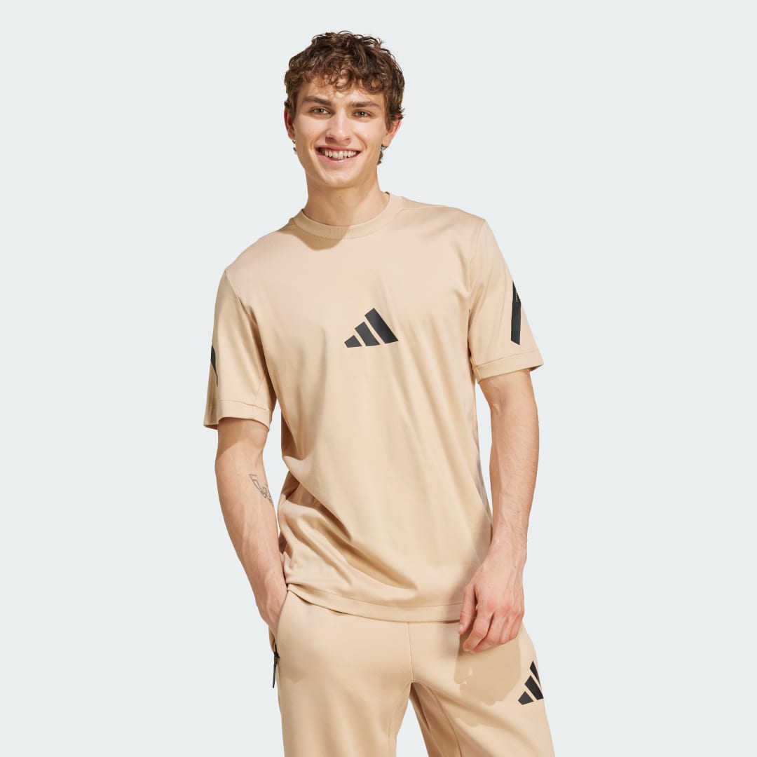 Tričko adidas Performance Z.N.E. T-Shirt Béžová | JF2453, 0