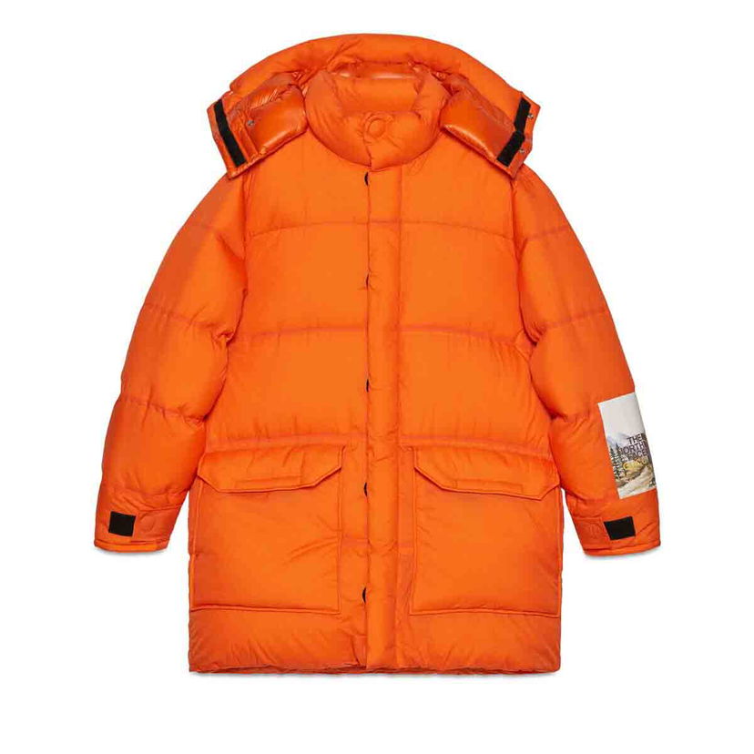 Prešívaná bunda Gucci The North Face x Down Jacket Orange Oranžová | 663751 XLWF0 6677