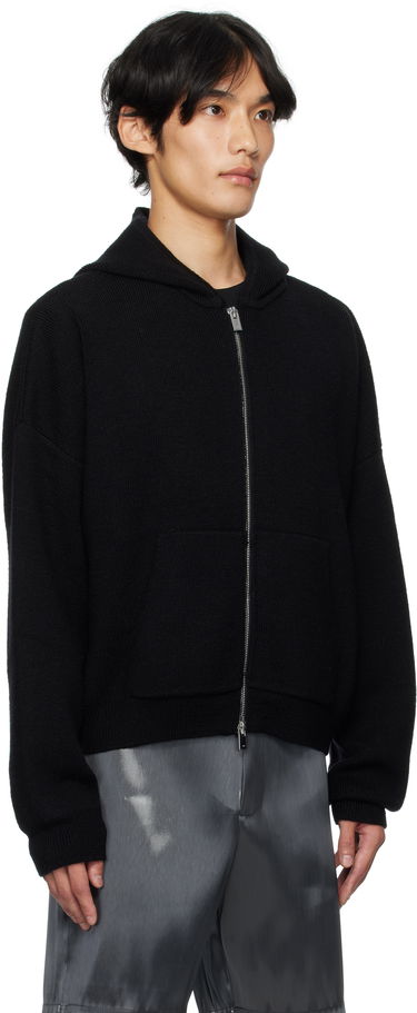 Mikina HELIOT EMIL HELIOT EMIL Lampi Knit Zip-Up Hoodie Čierna | PREAW25_M_07_076_BLK01, 1
