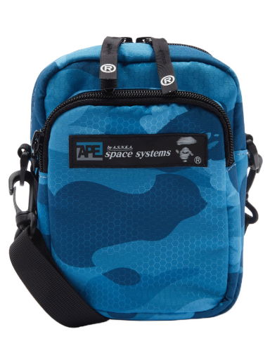 Taška cez rameno BAPE Honeycomb Camo Mini Shoulder Bag Blue Modrá | 001SGJ301006M-BLU