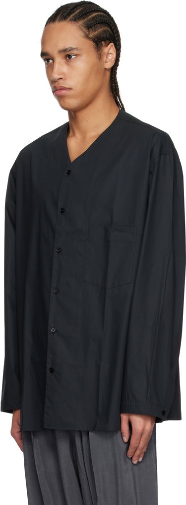 Košeľa LEMAIRE Lemaire V-Neck Button-Up Shirt Čierna | SH1144 LF588, 3