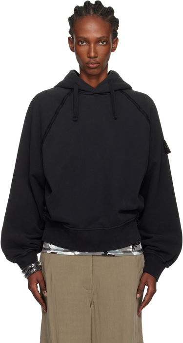 Mikina Stone Island Brushed Organic Cotton Fleece Hoodie Čierna | K2S15 6100023 S0A20, 0