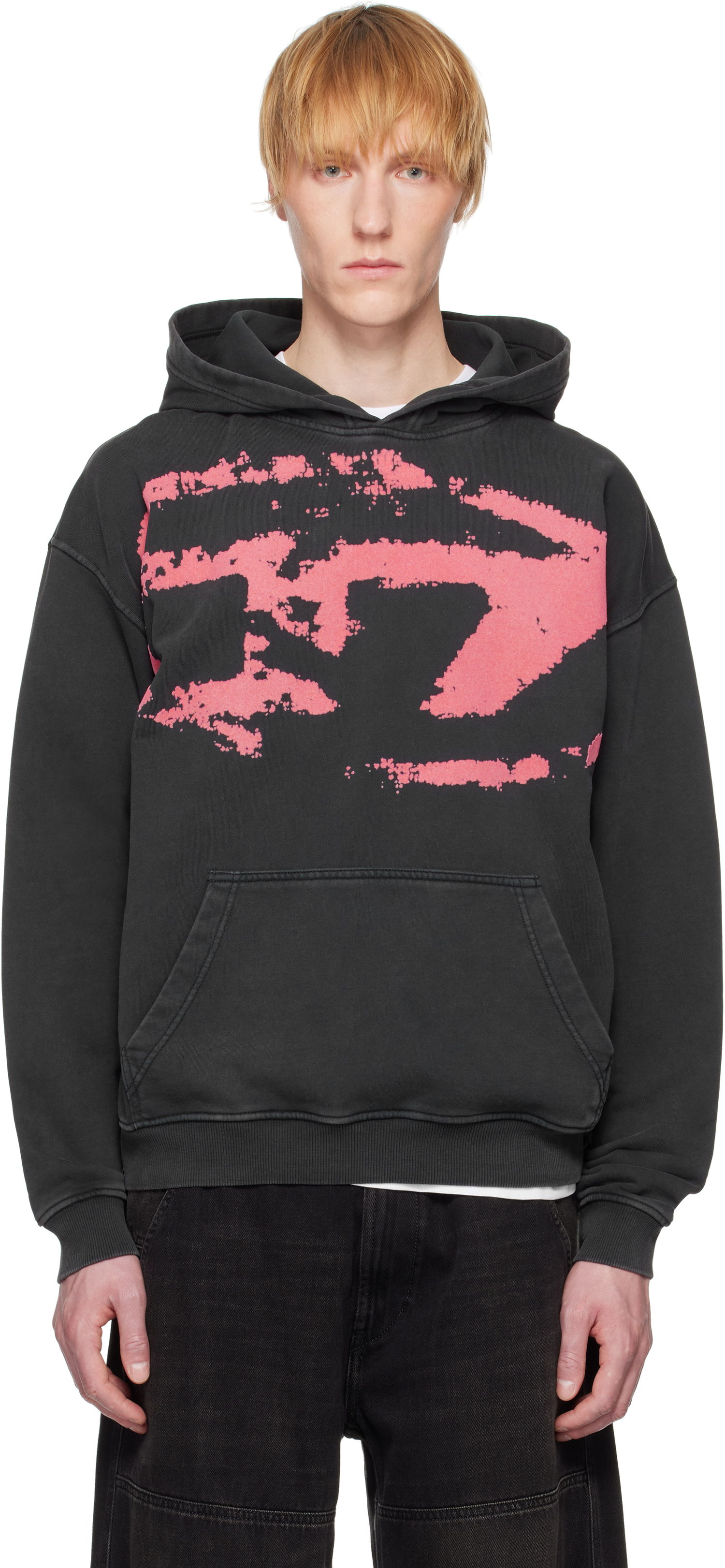 Mikina Diesel S-Boxt-Hood-R10 Graphic Hoodie Čierna | A16913-0TKAC-9XX, 0