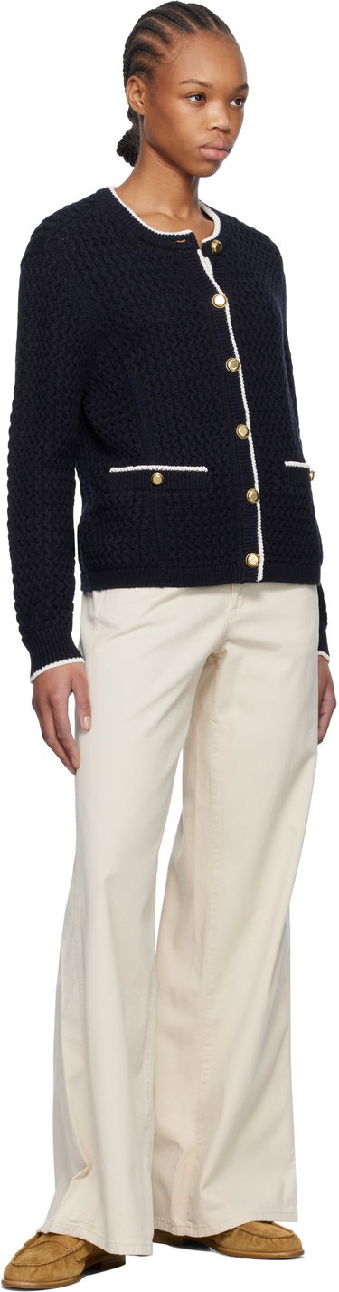 Sveter rag & bone Rag & Bone Daria Knit Cardigan Navy | WAS24P045SD45, 3