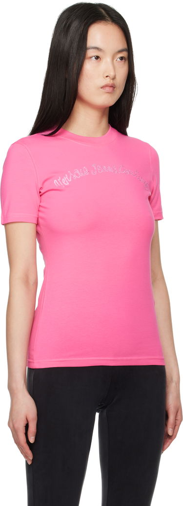 Tričko Versace Versace Jeans Couture Logo T-Shirt Čierna | E78HAHC08_ECJ02C, 4
