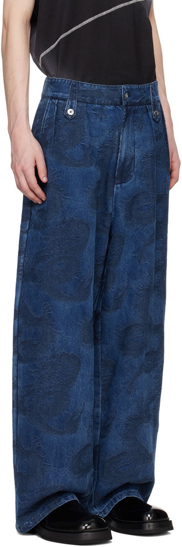 Džínsy Feng Chen Wang Feng Chen Wang Dragon Denim Trousers Modrá | FUS17TR14, 1