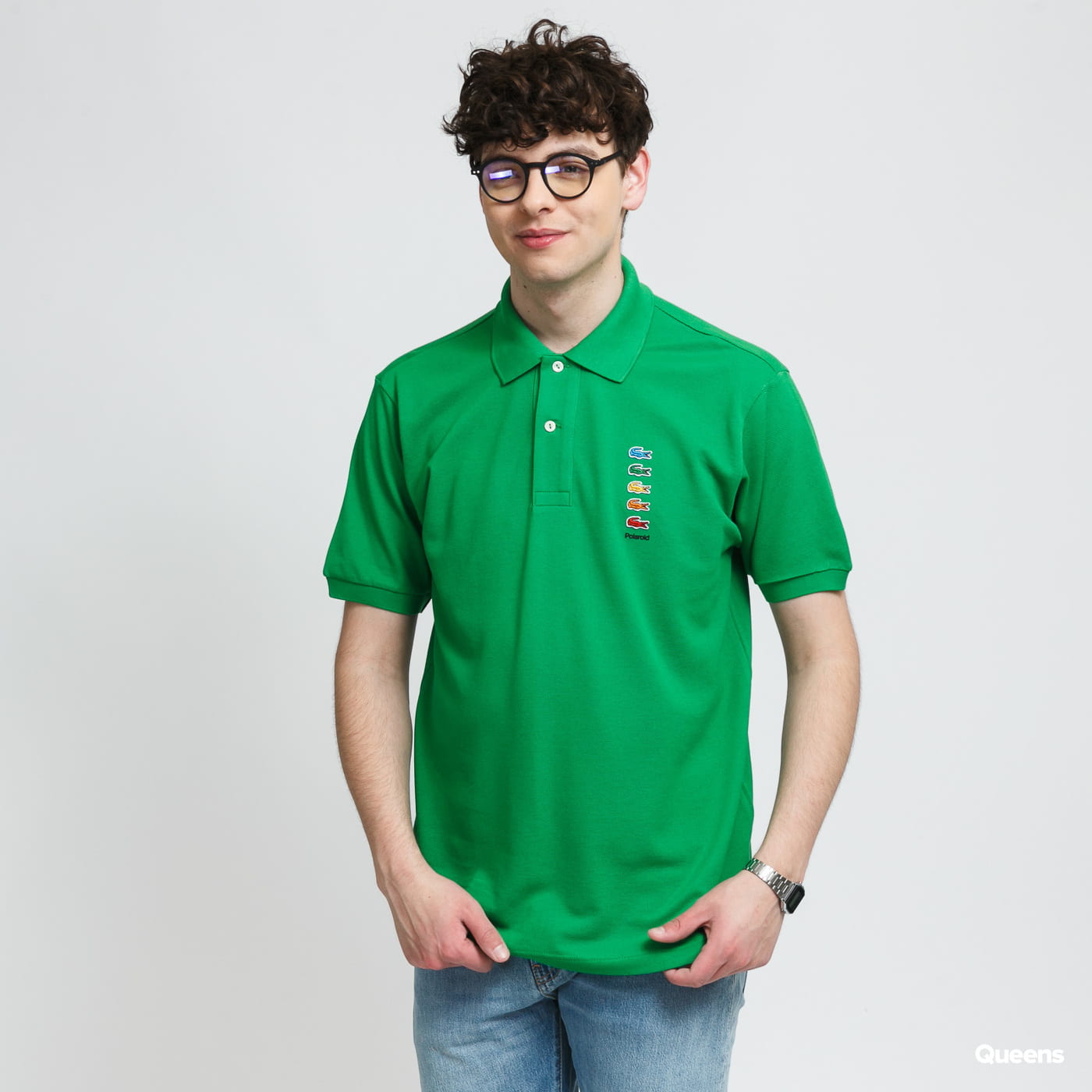 Polo tričko Lacoste Polaroid x Coloured Crocodiles Classic Fit Polo Shirt Zelené | PH2081 LUU, 0