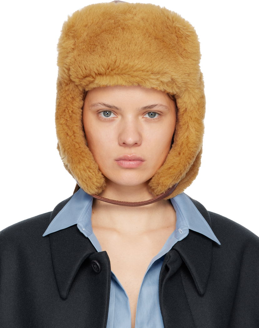 Klobúk Acne Studios Shearling Hat Hnedá | C40414-