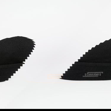 Kulicha CALVIN KLEIN Calvin Klein Patch Chunky Rib Beanie Čierna | LV04D8058G UB1, 0