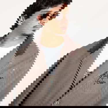 Bunda KENZO Workwear Jacket with Embroidered Logo and Contrast Collar Hnedá | FF65VE2349GU.92, 1