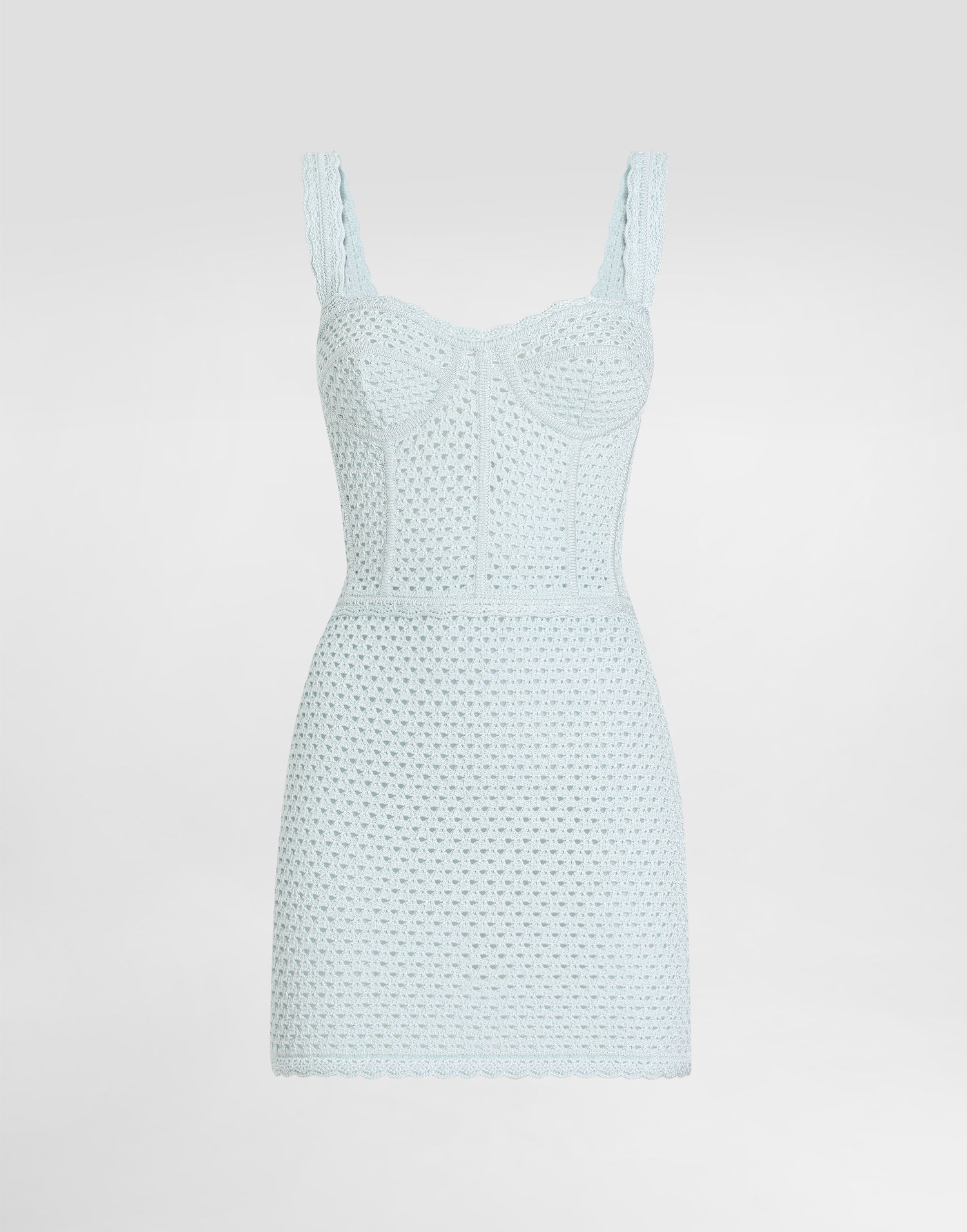 Šaty Dolce & Gabbana Dolce & Gabbana Crochet Corset Mini Dress Tyrkysová | FXS39TJFMLTB0194, 0
