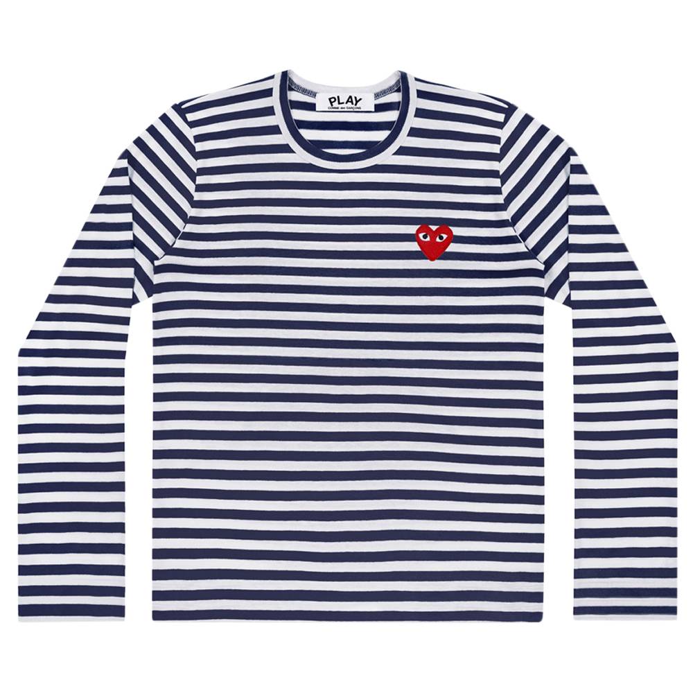 Košeľa Comme des Garçons PLAY Heart Logo Tee Navy | AZ T010 051 1, 1