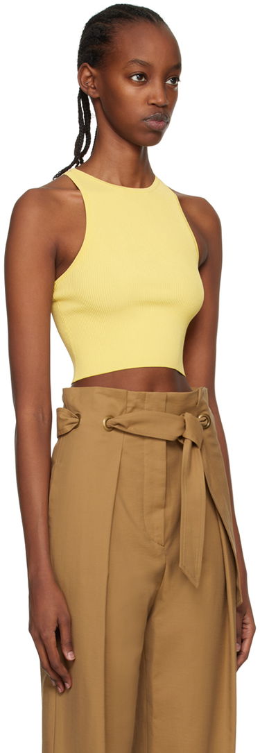 Crop Top Max Mara Max Mara Turku Sleeveless Knit Tank Top Žltá | 2313611938600, 1