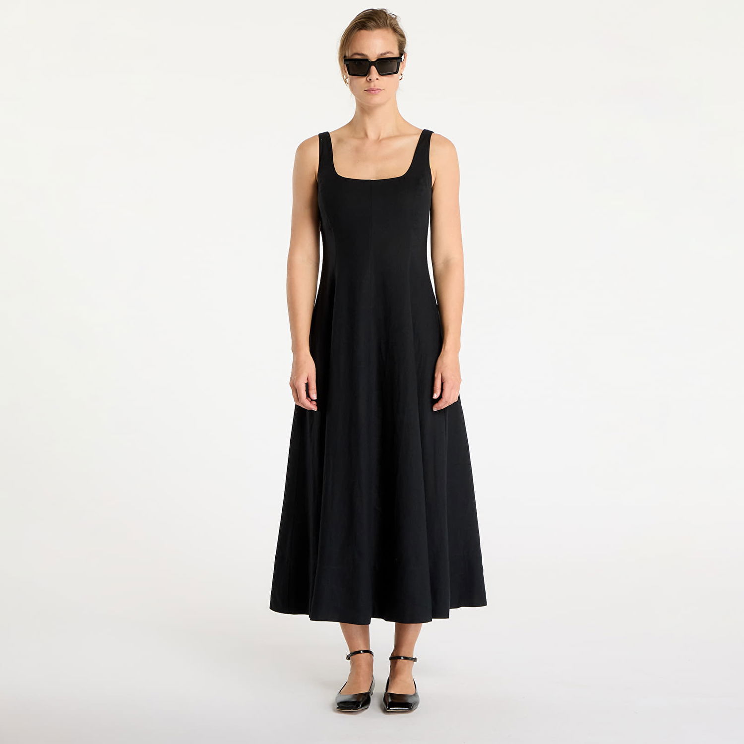 Šaty GAP Square Neck Maxi Dress Čierna | 770475-01, 0