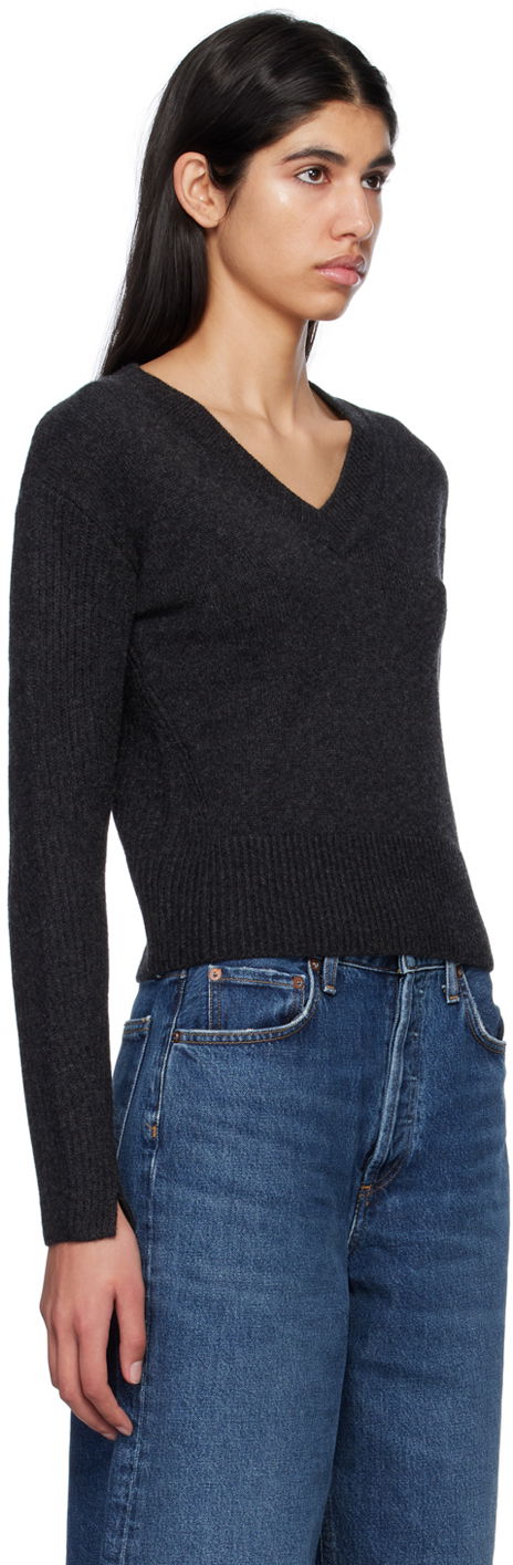 Sveter rag & bone Pierce V-Neck Sweater Šedá | WAS22HS029CA29, 1