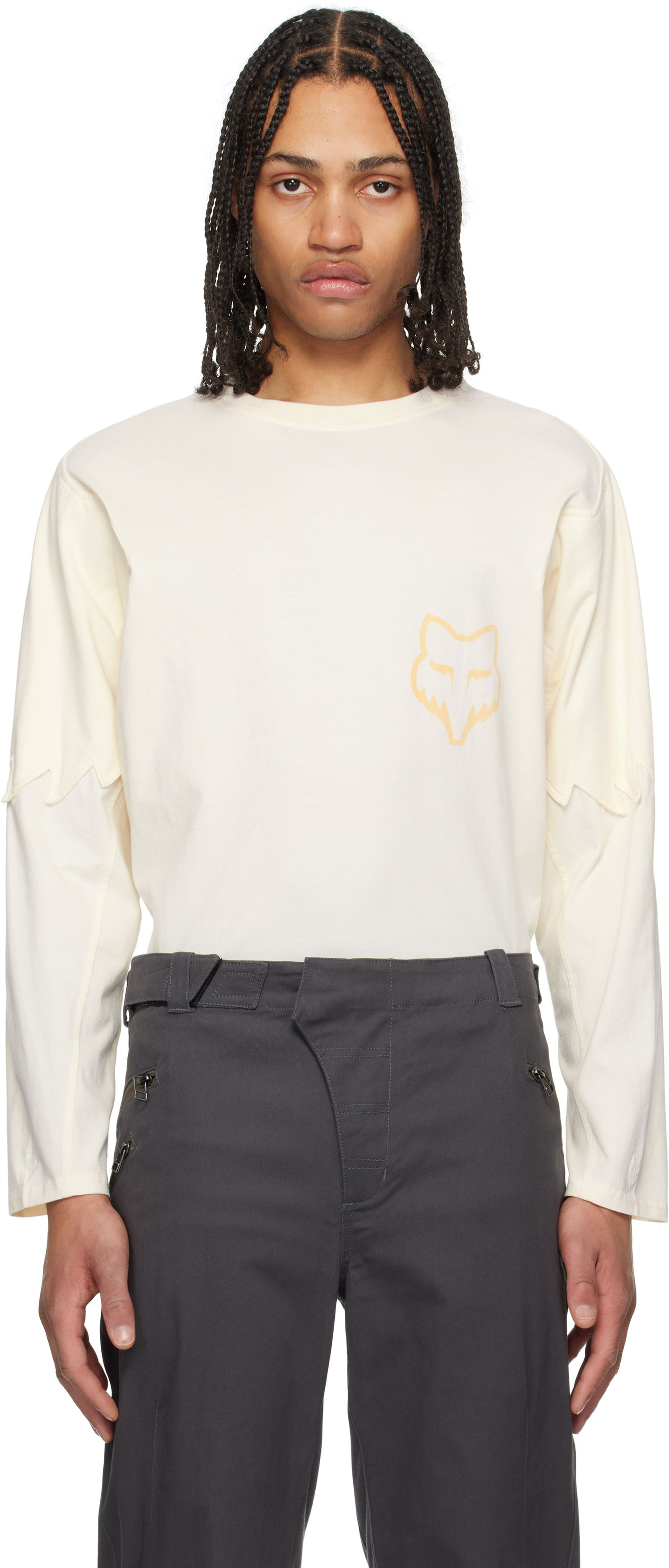 Tričko KIKO KOSTADINOV Kiko Kostadinov Fox Racing Edition Long Sleeve T-Shirt Béžová | 36885-244, 0
