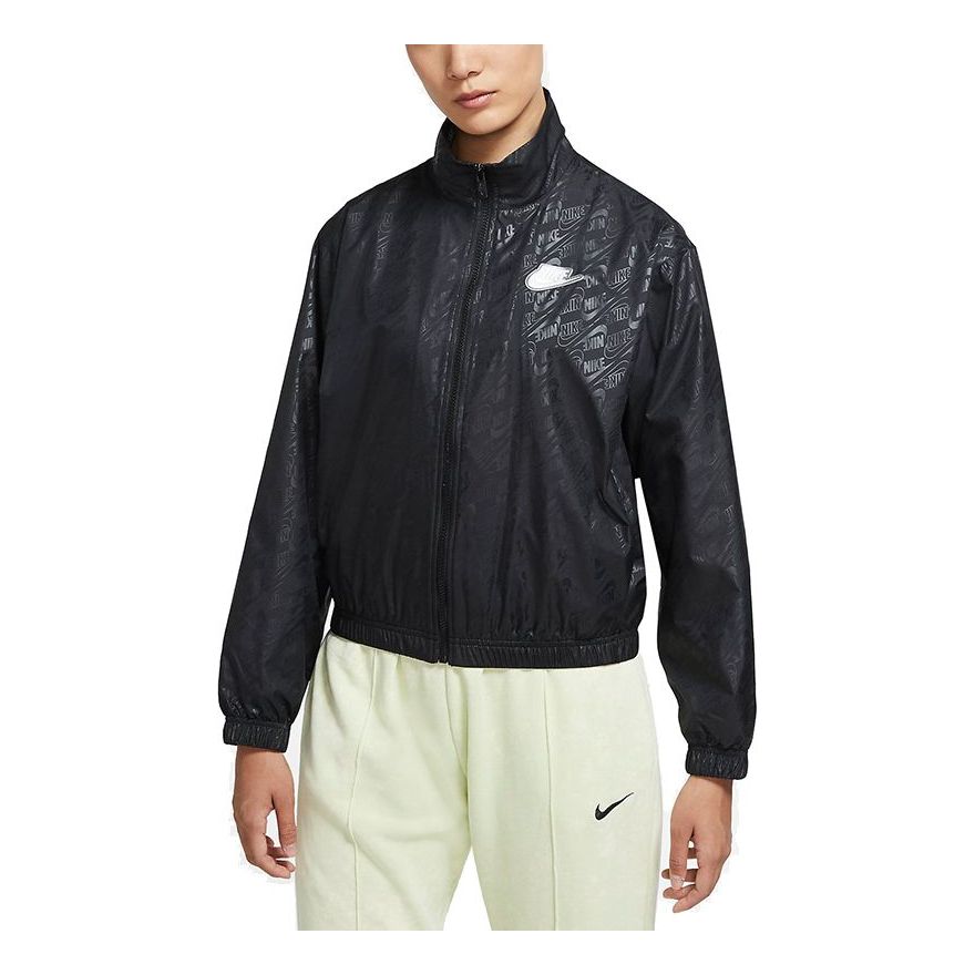 Vetrovka Nike Sportswear Full Print Logo Loose Woven Jacket Čierna | DD5787-010, 0