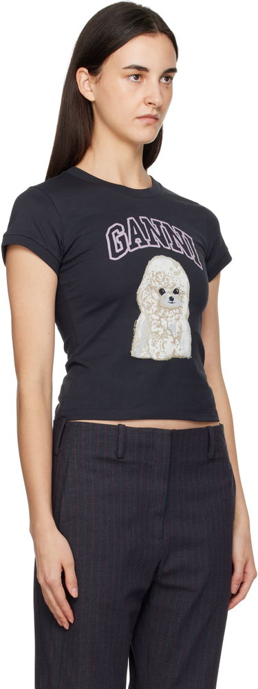 Tričko GANNI Poodle Baby Fit T-shirt Čierna | T4239, 1