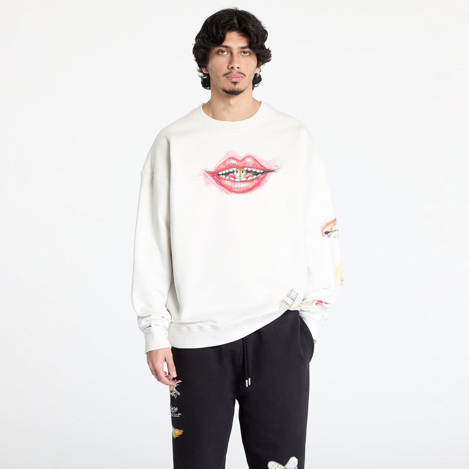 Mikina Footshop FTSHP x Kurňavka Crewneck Sweatshirt Biela | FTSHP_477, 0