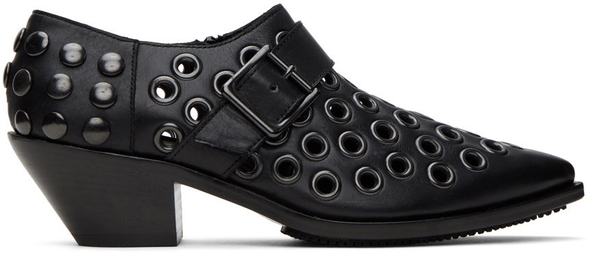 Tenisky a topánky Junya Watanabe Steer Oiled Studded Leather Heels Čierna | JL-K106-001, 0