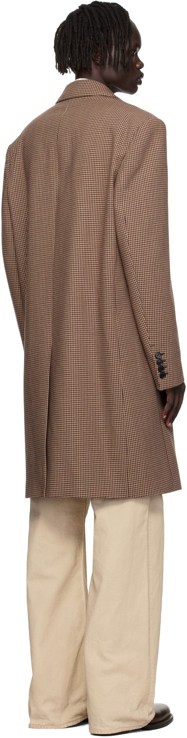 Kabáty Acne Studios Acne Studios Houndstooth Wool Coat Hnedá | B90830-, 2