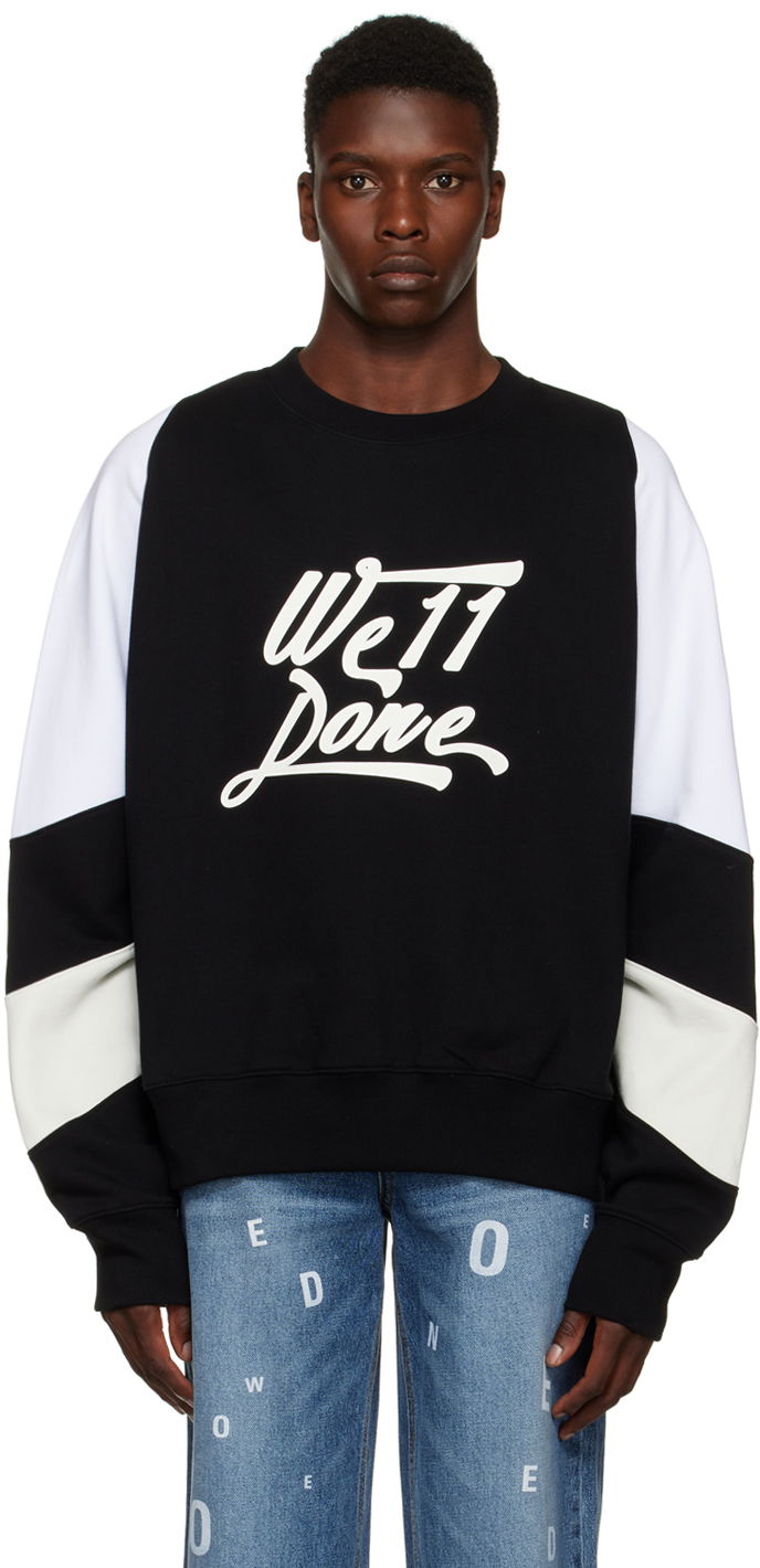 Mikina We11done We11done Printed Sweatshirt Čierna | WD-TS3-22-740-U-BK, 0