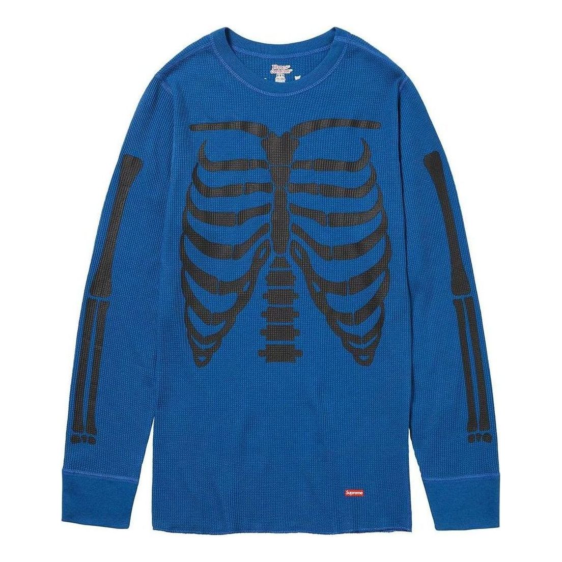 Sveter Supreme Bones Thermal Long Sleeve Shirt Modrá | SUP-FW23-154, 0
