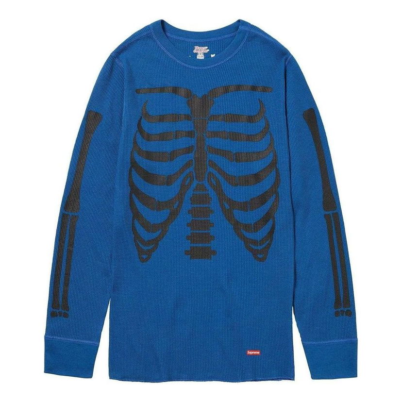 Sveter Supreme Bones Thermal Long Sleeve Shirt Modrá | SUP-FW23-154