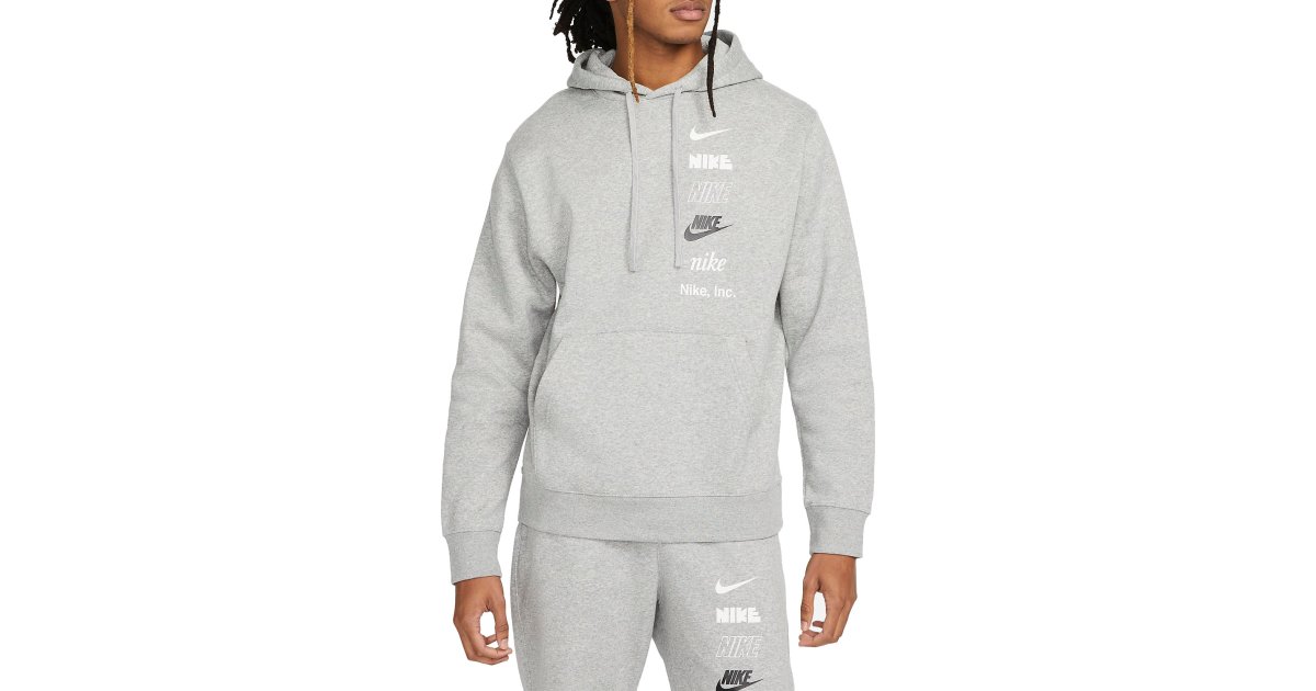 Mikina Nike Hoodie Club Fleece Šedá | dx0783-063, 1