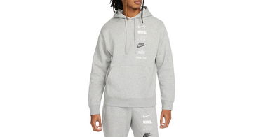 Mikina Nike Hoodie Club Fleece Šedá | dx0783-063, 1